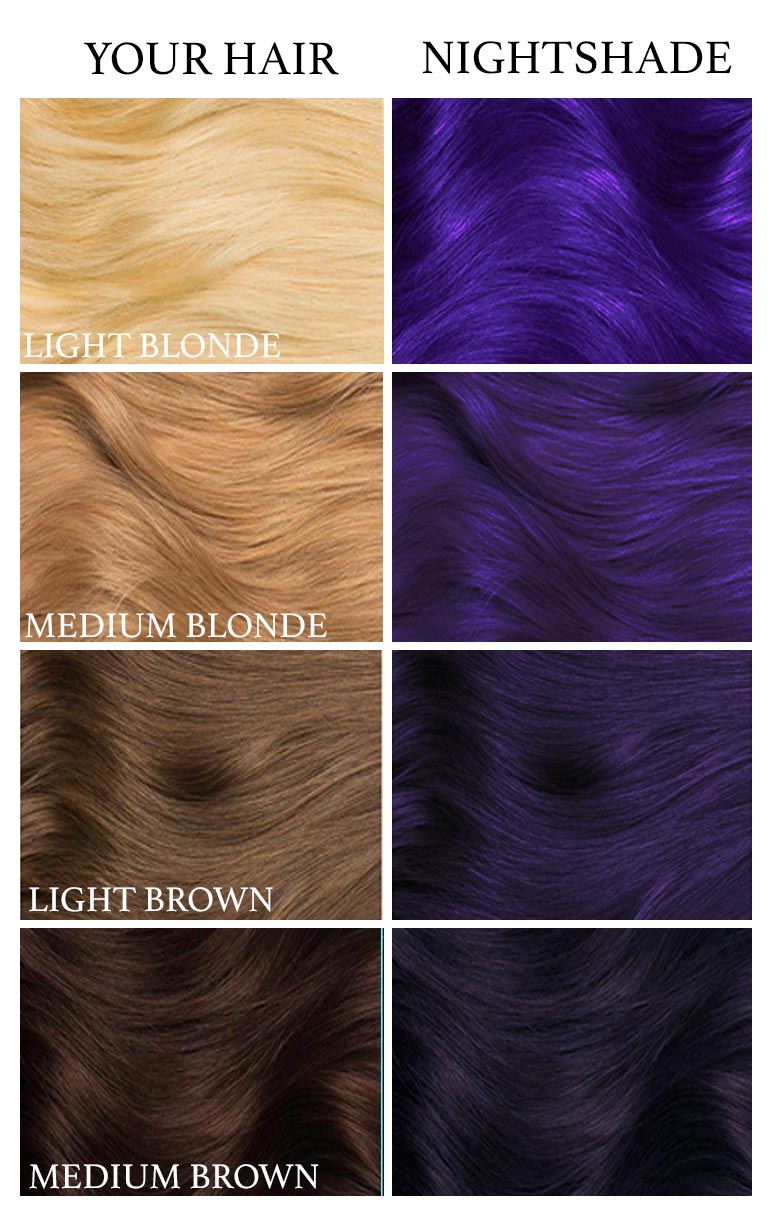 Dark Purple Hair Color Chart